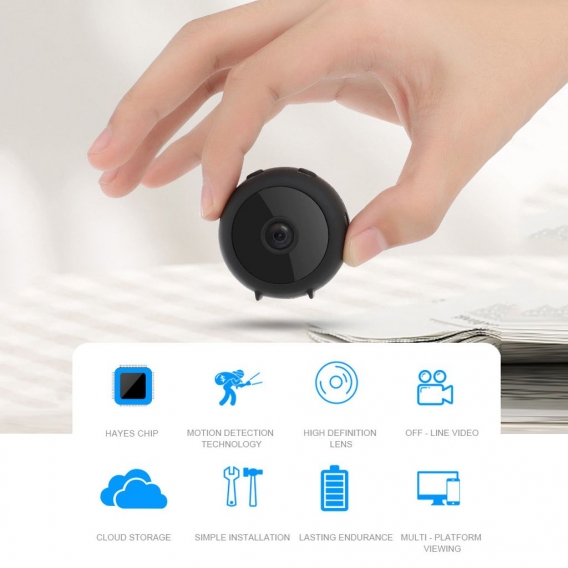 1080P Smart WiFi Kamera Indoor Mini Wireless Kamera fuer Baby Pet Home Monitoring 150¡ã Weitwinkelobjektiv Nachtsicht Bewegungse