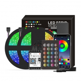 More about 10M Smart Wifi LED RGB Lichtbaender 5050 Farbwechsellichter mit Voice &APP &24 Tasten Fernbedienung Tape Lights Weihnachtsdekora