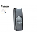 Beleuchteter Funk Klingeltaster schwarz für drahtlos Türklingeln Byron BY-Serie