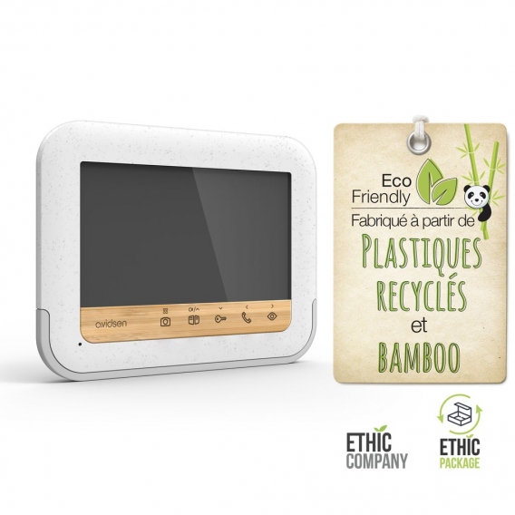 AVIDSEN BambooView Umweltfreundliche Eco Video Tür Sprechanlage 7 Zoll Monitor