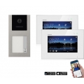 BALTER EVO Aufputz Video Türsprechanlage 2-Draht BUS für 1-Familienhaus  2 x 7" WiFi Touchscreen Monitor und Hauptstromverteiler