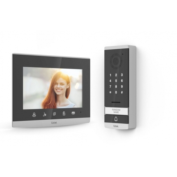 Extel Extel CODE Videosprechanlage,  Spiegeldesign mit integrierter Codetastatur, 2-Draht-Technik, - 7-Zoll-Monitor - (verfügbar