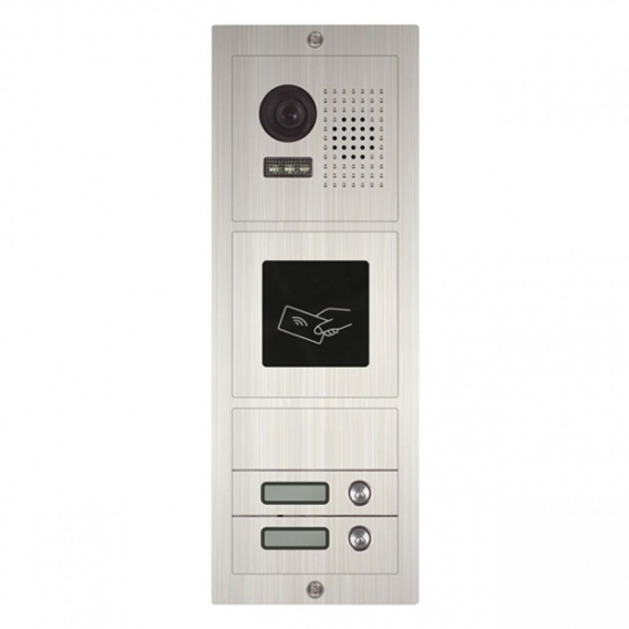 Videoaußenstation Unter/Aufputz mit RFID-Funktion für 2-Familienhaus - IS-TA02-R