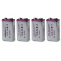 4 x 9V Lithium Blockbatterie Rauchmelder 1200mAh Feuermelder E Block Batterie