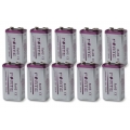10 x 9V Lithium Blockbatterie Rauchmelder 1200mAh Feuermelder E Block Batterie