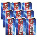 9 x Wilhelm Lithium 9V Block Batterie Rauchmelder 6LR61 9 Volt Batterien