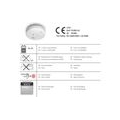 4er Set optische ELRO Rauchmelder Detektor DIN 14604 mit Batterie & Magnethalter