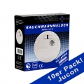 10er Pack Rauchmelder Jucon 10 Jahre Q-Siegel, VDS
