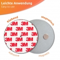 ECENCE Rauchmelder Magnethalter 3 Stück selbstklebende Magnethalterung für Rauchmelder Ø 70mm sc