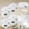 Yakimz CO Melder Alarm 4x Kohlenmonoxid Gasmelder Rauchmelder Gaswarner LCD Anzeige Kohlenmonoxidmelder Brandschutz CO Sensor