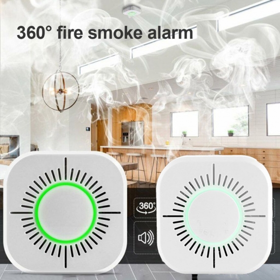 Drahtloses 360-Grad-Haushalts-Feuer-Rauch-Sensor-Detektor-Sicherheits-Alarmsystem