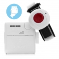 Helpline Mini: Kleiner mobiler Hausnotruf mit wasserdichtem Notrufarmband und Gürtel Clip für die häusliche Pflege； Notrufsystem