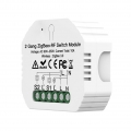 2-Gang-ZigBee-Schaltermodul Verstecktes Design ZigBee 3.0 Intelligente Lichtschalter-Sprachsteuerung Kompatibel mit Alexa / Goog