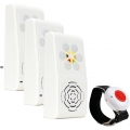 HelpLine 230 Sicherheitspaket 7, Hausnotruf mit Funk-Notruf-Armband und 3 Empfängern mit Quittierungs-Funktion