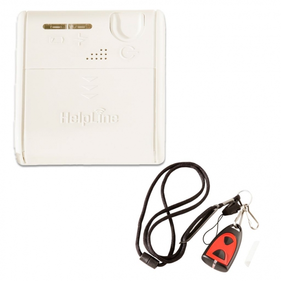 Helpline Mini: Kleiner mobiler Hausnotruf mit spritzwasserfestem Notrufsender und Gürtel Clip für die häusliche Pflege； Notrufsy