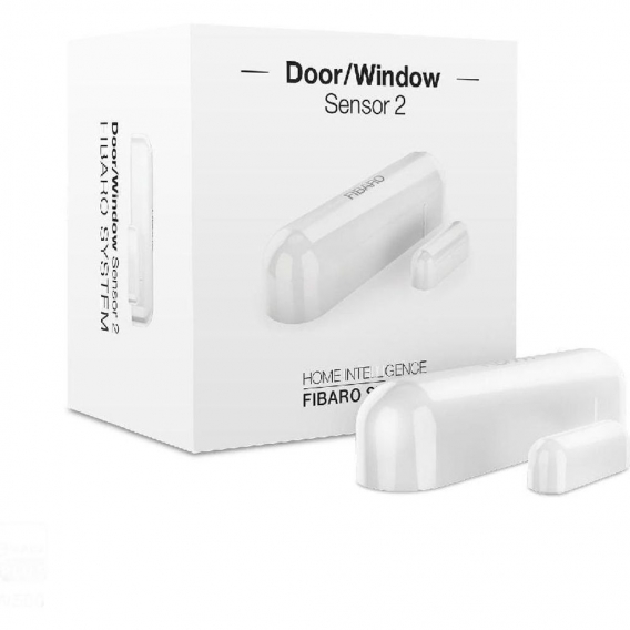 Fibaro Tür- /Fenster Sensor 2 weiß FIBEFGDW-002-1, Z-Wave Plus (fest integrierter Temperatursensor, kompakte Bauweise)