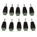 10 Pcs DC Stecker, Steckverbinder Netzteil, Männlich Stecker Adapter, Steckernetzteil für Überwachungskamera