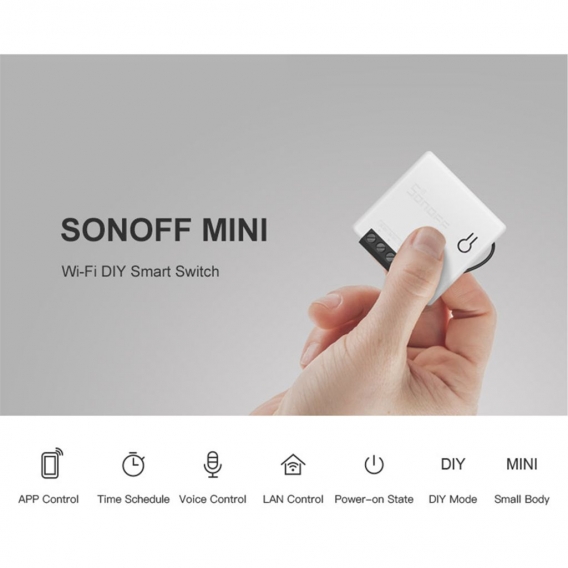 SONOFF MINI DIY Zwei-Wege-Smart-Switch Kleine Fernbedienung WiFi-Switch Unterstützung Ein externer Switch Arbeit mit Google Home