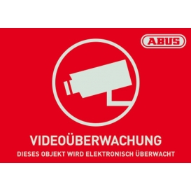 More about ABUS AU1421 Warnaufkleber Videoüberwachung mit ABUS Logo 74 x 52,5 mm