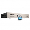 ZOSI 4CH 1080P H.264 DVR, Hybrid HD TVI CVI AHD Video Receiver mit 1TB Festplatte für CCTV System, APP Email Sofortwarnung
