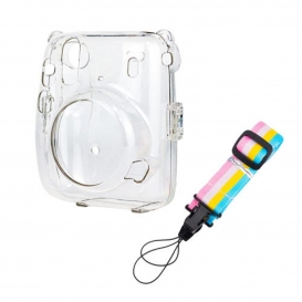 More about Tragbare Schutzhülle Transparente Hart-PVC-Kristallschutzhülle für Fuji-Kameras Reisezubehör mit buntem Riemen Farbe Mini11.