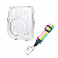 Tragbare Schutzhülle Transparente Hart-PVC-Kristallschutzhülle für Fuji-Kameras Reisezubehör mit buntem Riemen Farbe Mini11.