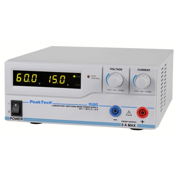 PeakTech P 1585 - DC Schaltnetzgerät  1 - 60V / 0 - 15A  programmierbar mit USB-Schnittstelle
