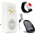 HelpLine 230 Senioren-Sicherheitspaket 1, Hausnotrufgerät mit wasserdichtem Notrufarmband, Funk-Empfänger, Quittierungs-Sender
