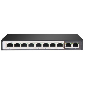 More about LUPUS - Gigabit PoE Netzwerk-Switch mit 10 Ports, 8X PoE, 2X Uplink, Lüfterlos, Schwarz