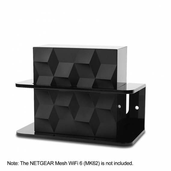 1 Packung Acryl-Wandhalterung, kompatibel mit NETGEAR Mesh WiFi 6 (MK62) Mesh Wifi Stand, schwarz