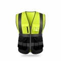 SFVest Hohe Sichtbarkeit Reflektierende Warnweste Reflektierende Weste Multi Taschen Arbeitskleidung Sicherheit Arbeitskleidung 