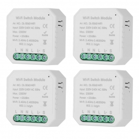 More about 4 STueCKE Tuya MINI DIY Einweg-Smart-Schalter Kleiner Koerper APP-Fernbedienung WiFi-Schalter Timer-Lichtschalter Kompatibel mit