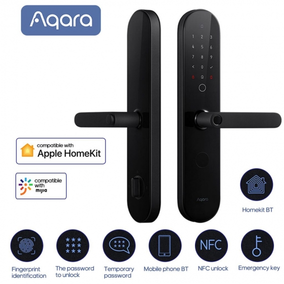 Aqara Intelligentes Tš¹rschloss N100 ZNMS16LM Home Diebstahlsicherung Fingerabdruck Elektronisches Passwortschloss