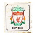 Liverpool FC Retro Zimmer Schild mit Club Wappen SG6122 (Einheitsgröße) (Weiß/Rot/Grün)