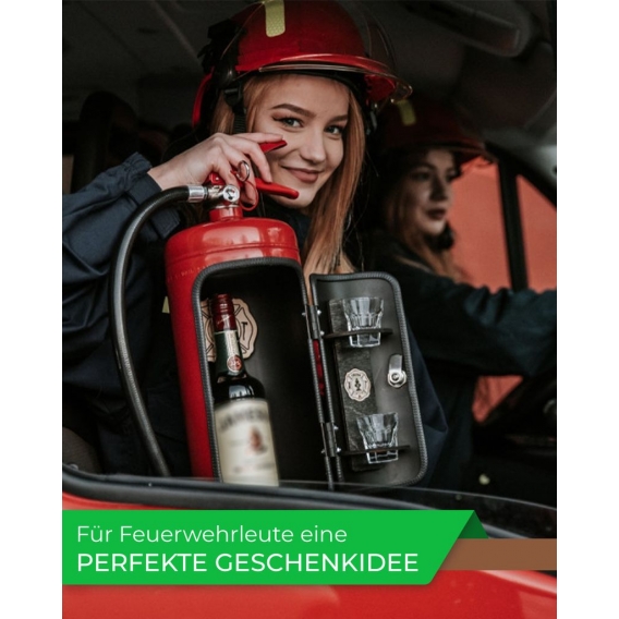Die Firebar - Die Minibar für echte Feuerwehrler / Der Feuerlöscher mal anders! Perfektes Geschenk für Deine Freunde von der Feu