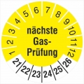 10 Prüfplaketten nächste Gasprüfung 30 mm Prüfetiketten Gas 2021-26