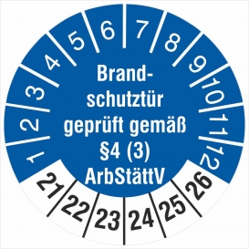 More about 10 Prüfetiketten Brandschutztür  §4 (3) ArbStättV 30 mm 2021-2026