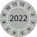 2000 Stück "Prüfetiketten" 30 mm -selbstklebende "Prüfetiketten - 2022" ES-PR2500-30-154-PE