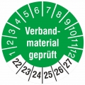 100 Prüfetiketten Verbandsmaterial  18 mm Prüfplaketten 2022-27