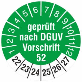 More about 10 Prüfetiketten 30mm  nach DGUV Vorschrift 52 Prüfplaketten 2022-27