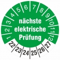 500 Prüfetiketten nächste elektrische Prüfung 30 mm Prüfplaketten 2022-27