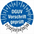 1000 Prüfplaketten  nach DGUV 2021-2026 Prüfetiketten 18 mm