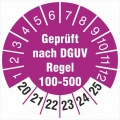 50 Prüfetiketten  nach DGUV Regel 100-500 18 mm Prüfplaketten 2020-25