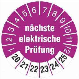 More about 10 Prüfplaketten 30 mm nächste elektrische Prüfung 2020-2025 Prüfetiketten