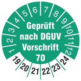 More about 10 Prüfetiketten 30mm  DGUV Information Vorschrift 70 Fahrzeuge 2019-24