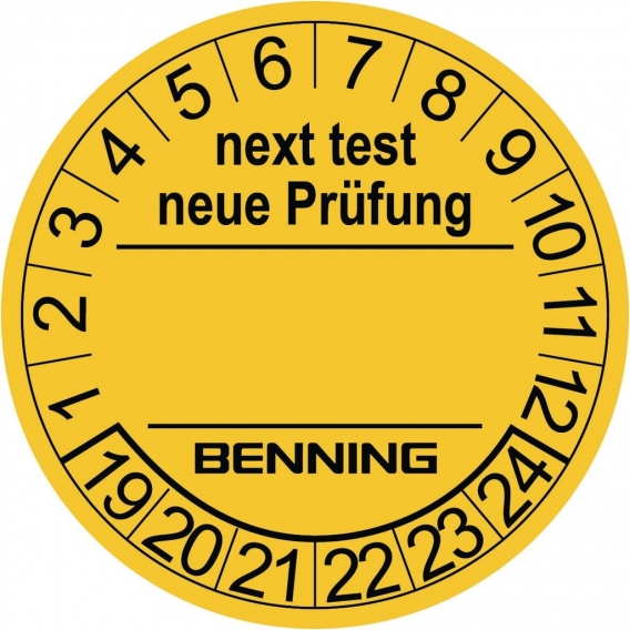 Benning Prüfplakette für Prüfgerät 300St. / VE - 756212