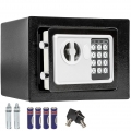 tectake Elektronischer Safe Tresor mit Schlüssel inkl. Batterien - schwarz