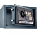tectake Elektronischer Safe Tresor mit Schlüssel und LED-Anzeige inkl. Batterien - schwarz