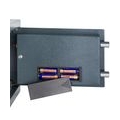 tectake Elektronischer Safe Tresor mit Schlüssel und LED-Anzeige inkl. Batterien - schwarz