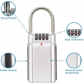 More about XXL Schlüsseltresor | Mega Lock | 4-Stelliger Code | Schlüssel Aufbewahrung Schloss | tragbarer Safe für Ersatzschlüssel | bis z